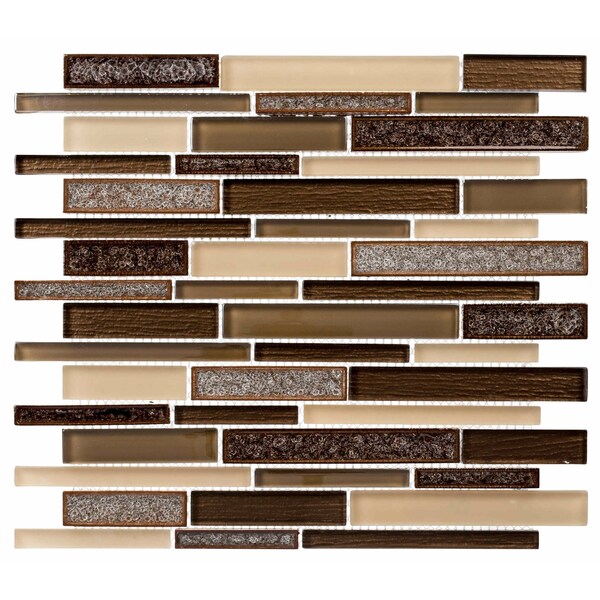 Andova Tiles ANDOVA TILES Reign 2" x 0.25" Straight Edge Glass Mosaic Wall Tile - ANDREI531