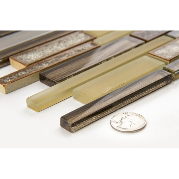 Andova Tiles ANDOVA TILES Reign 2" x 0.25" Straight Edge Glass Mosaic Wall Tile - ANDREI531