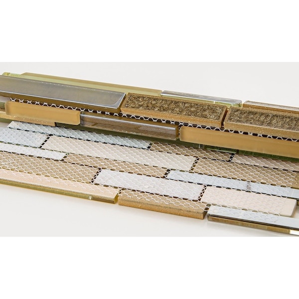 Andova Tiles SAMPLE Reign 2 x 025 Straight Edge Glass Mosaic Wall Tile - SAM-ANDREI533