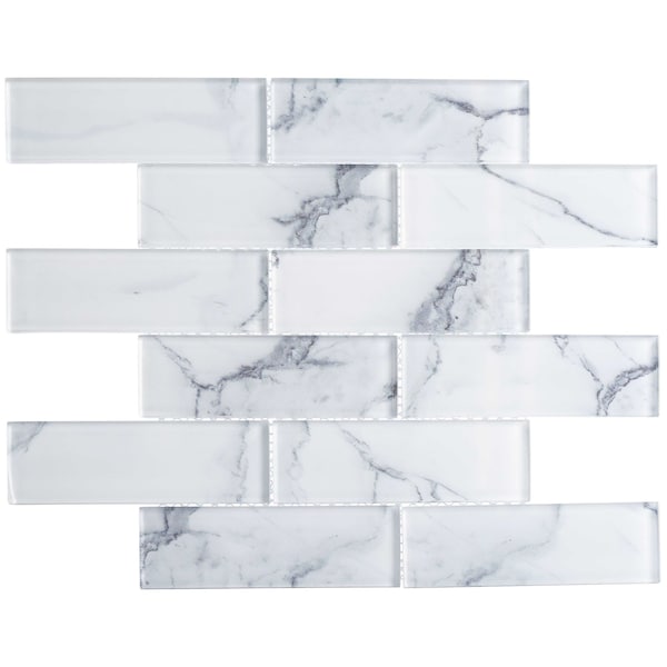 Andova Tiles SAMPLE Sumner 2 x 6 Marble Brick Joint Mosaic Tile - SAM-ANDSUM165