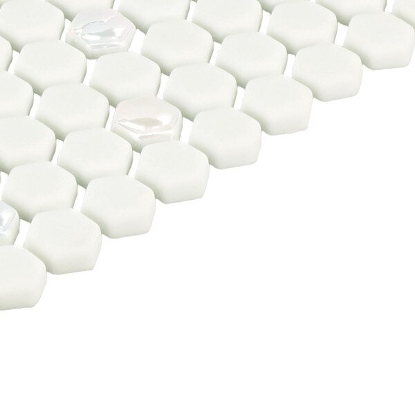 Daltile Starcastle 5/8'' Mini Hexagon Glass Wall and Floor Mosaic, 15PK - SC75MINIHEXMSMT