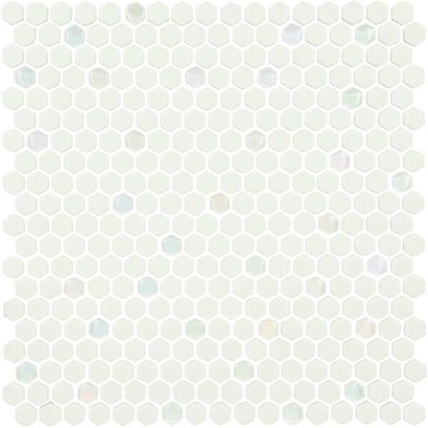 Daltile Starcastle 5/8'' Mini Hexagon Glass Wall and Floor Mosaic, 15PK - SC75MINIHEXMSMT