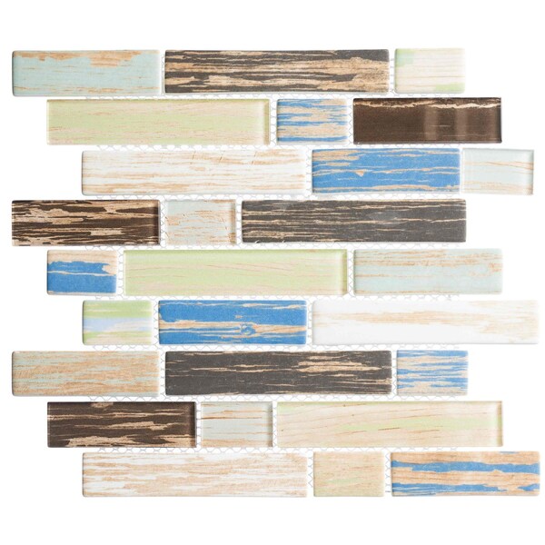 Andova Tiles SAMPLE Urbanite Glass Mosaic Pattern Wall Tile - SAM-ANDURB581