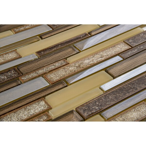 Andova Tiles SAMPLE Reign 2 x 025 Straight Edge Glass Mosaic Wall Tile - SAM-ANDREI531