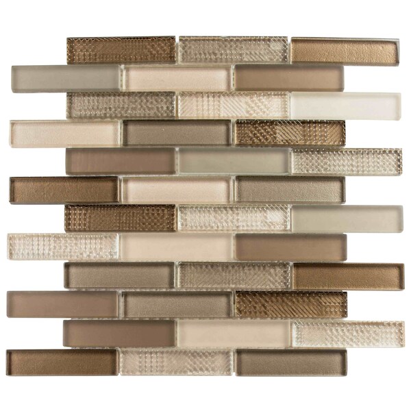 Andova Tiles ANDOVA TILES North 1" W x 4" L Glass Mosaic Wall Tile - ANDNOR499