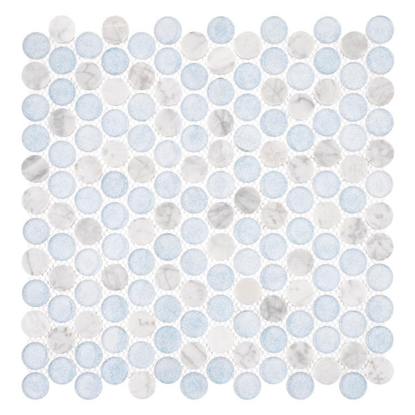 Andova Tiles SAMPLE- Space 3/4 in. Glass Mosaic Wall & Floor Tile - SAM-ANDMARB1010