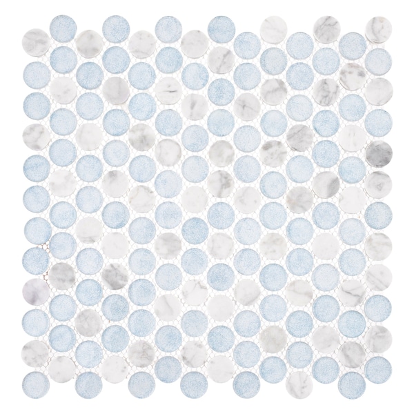 Andova Tiles SAMPLE- Space 3/4 in. Glass Mosaic Wall & Floor Tile - SAM-ANDMARB1010