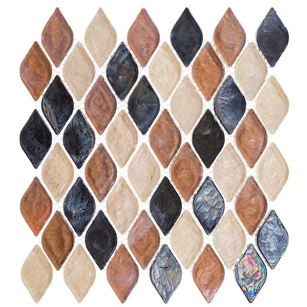 Andova Tiles SAMPLE Plume 225 x 125 Glass Novelty Mosaic Wall Tile - SAM-ANDPLU513