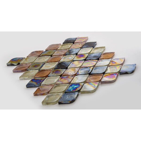 Andova Tiles SAMPLE Plume 225 x 125 Glass Novelty Mosaic Wall Tile - SAM-ANDPLU513