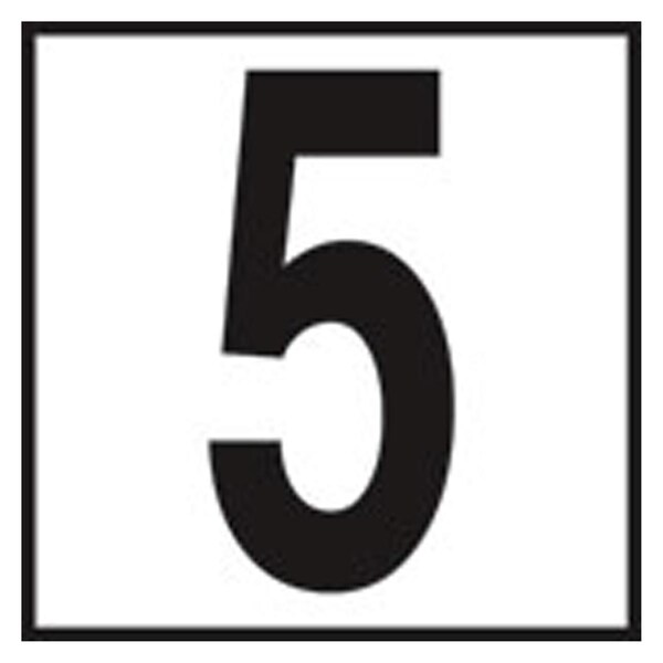 Inlays 6 in. Number 5 Depth Marker Non Skid Ceramic Tile - 5 in. - CC621050