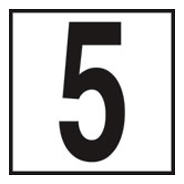 Inlays 6 in. Number 5 Depth Marker Smooth Ceramic Tile - 5 in. - CC611050