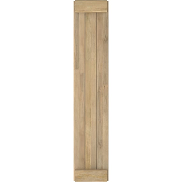 Ekena Millwork Americraft 3-Board Exterior Wood Joined Board-n-Batten Shutters w/ End Batten, ARW103BB311X41UNH, PR - ARW103BB311X41UNH