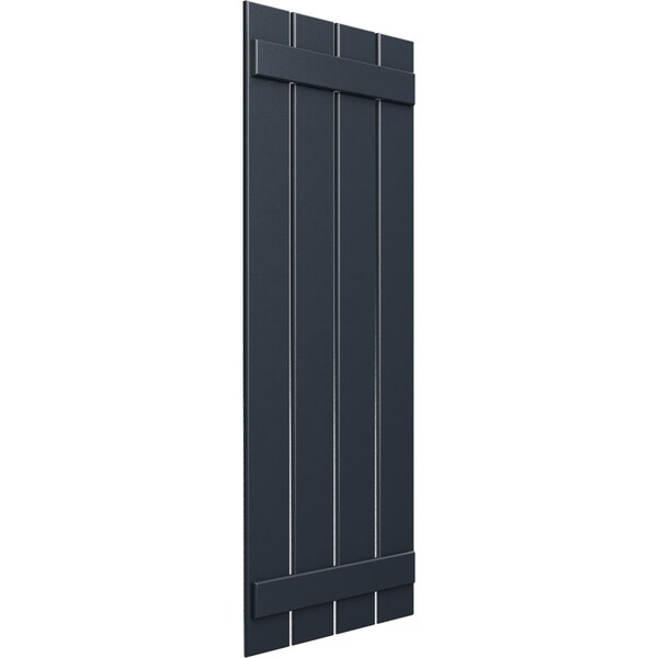 Ekena Millwork True Fit PVC Four Board Spaced Board-n-Batten Shutters, Starless Night Blue , 23W x 66H, PR - TFP101SBF23X066OB