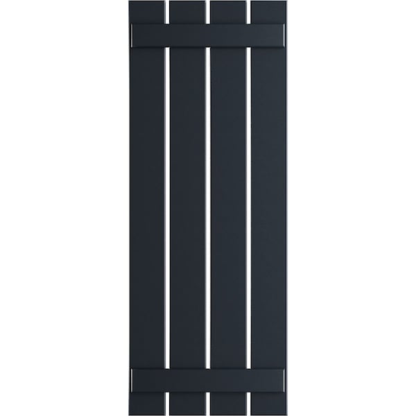 Ekena Millwork True Fit PVC Four Board Spaced Board-n-Batten Shutters, Starless Night Blue , 23W x 66H, PR - TFP101SBF23X066OB