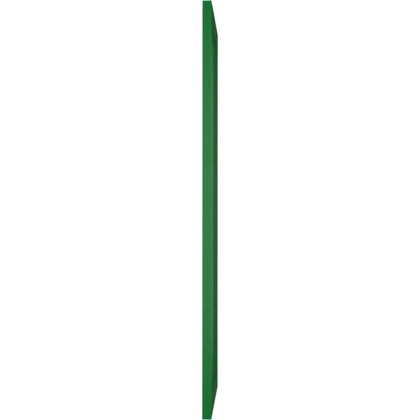 Ekena Millwork True Fit PVC Single Panel Chevron Modern Style Fixed Mount Shutters, Viridian Green, 15W x 72H, PR - TFP001CV15X072HG