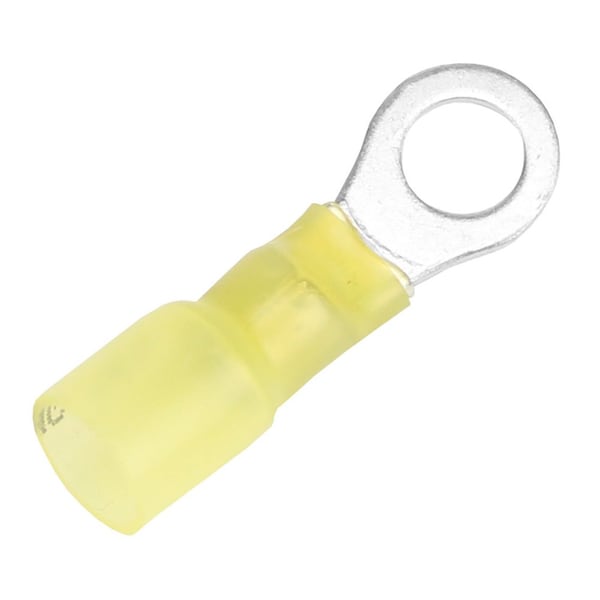 Terminal de anillo retráctil para cable Pacer 12-10 AWG - Tamaño de perno de 1/4 pulgadas - Paquete de 3 - TE10-14R-3