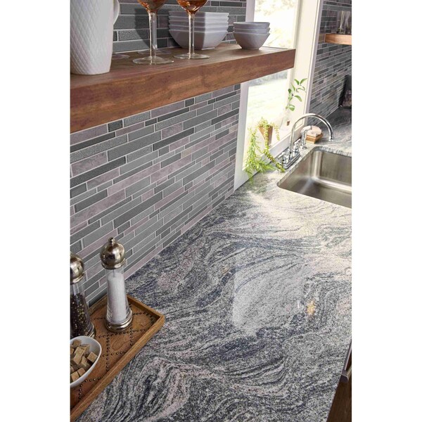 Msi Smoky Alps Interlocking SAMPLE Glass/Stone Mesh-Mounted Mosaic Tile - ZOR-MD-0154-SAM