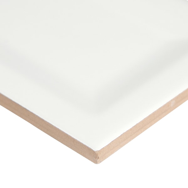 Msi White Glossy Inverted Beveled 3 In. X 6 In. Glossy Ceramic Wall Tile, 88PK - ZOR-PT-0484