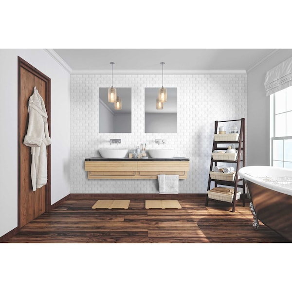 Msi White Glossy Inverted Beveled 3 In. X 6 In. Glossy Ceramic Wall Tile, 88PK - ZOR-PT-0484