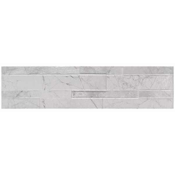 Msi Carrara White Ledger Panel 6 In. X 24 In. Glazed Porcelain Wall Tile, 11PK - ZOR-PNL-0103