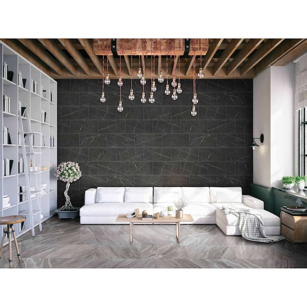 Msi Eden Bardiglio 12 In X 24 In. Polished Porcelain Floor And Wall Tile, 8PK - ZOR-PT-0163
