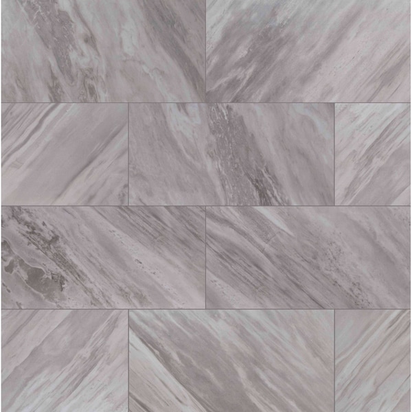 Msi Eden Bardiglio 12 In X 24 In. Polished Porcelain Floor And Wall Tile, 8PK - ZOR-PT-0163