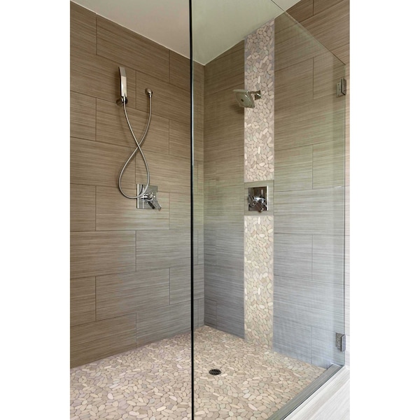 Msi Sliced Pebble Earth 12 In. X 12 In. X 10 Mm Tumbled Marble Mesh-Mounted Mosaic Tile, 10PK - ZOR-MD-0144