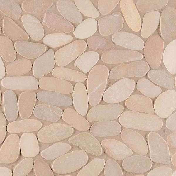Msi Sliced Pebble Earth 12 In. X 12 In. X 10 Mm Tumbled Marble Mesh-Mounted Mosaic Tile, 10PK - ZOR-MD-0144