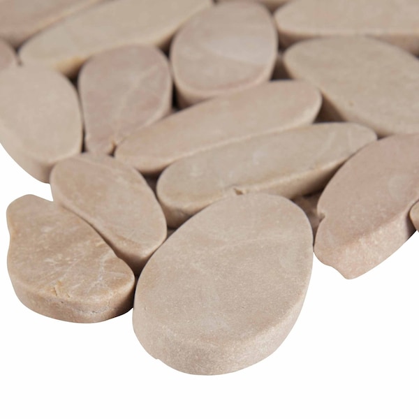 Msi Sliced Pebble Earth 12 In. X 12 In. X 10 Mm Tumbled Marble Mesh-Mounted Mosaic Tile, 10PK - ZOR-MD-0144