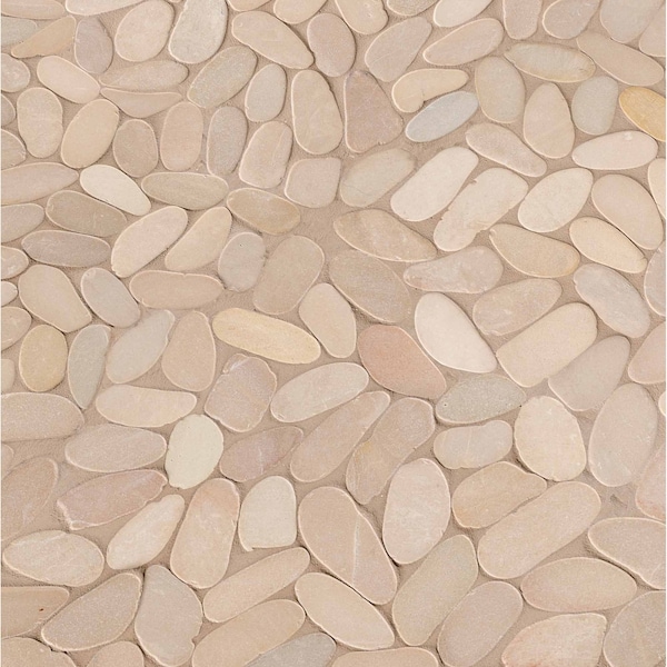 Msi Sliced Pebble Earth 12 In. X 12 In. X 10 Mm Tumbled Marble Mesh-Mounted Mosaic Tile, 10PK - ZOR-MD-0144