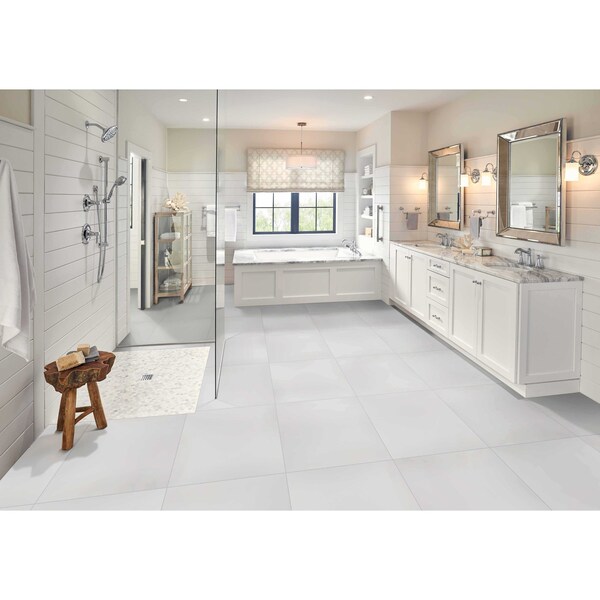 Msi White 24 In. X 24 In. Polished Porcelain Floor And Wall Tile, 3PK - ZOR-PT-0236