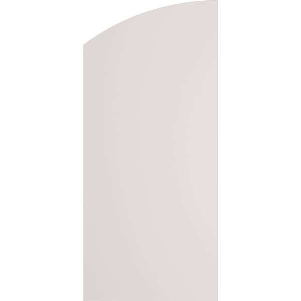Ekena Millwork True Fit PVC, Four Board Elliptical Top Joined Board-n-Batten Shutters, Unfinished, 21 1/2W x 74H, PR - TFP101BE21X074UN