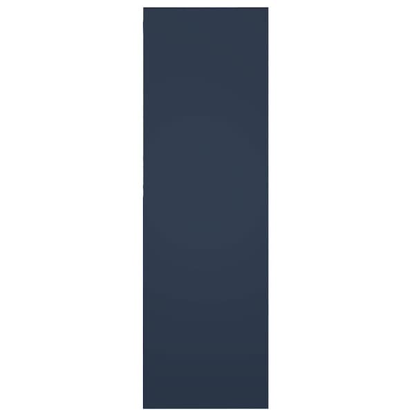 Ekena Millwork True Fit PVC San Carlos Mission Style Fixed Mount Shutters, Starless Night Blue, 18W x 33H, PR - TFP001SC18X033OB