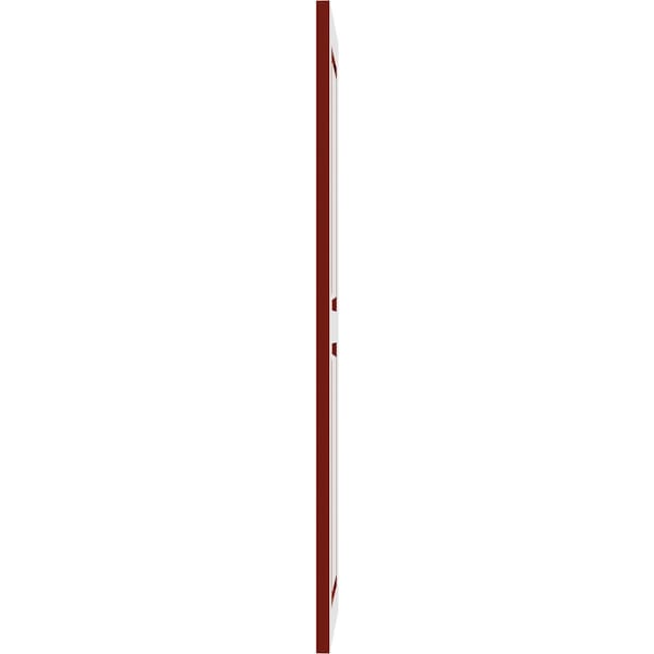 Ekena Millwork True Fit PVC Two Equal Raised Panel Shutters, Fire Red, 12W x 66H, PR - TFP101RPF12X066BR