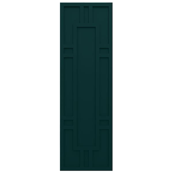 Ekena Millwork True Fit PVC Hastings Fixed Mount Shutters, Thermal Green, 12W x 53H, PR - TFP001HS12X053FG