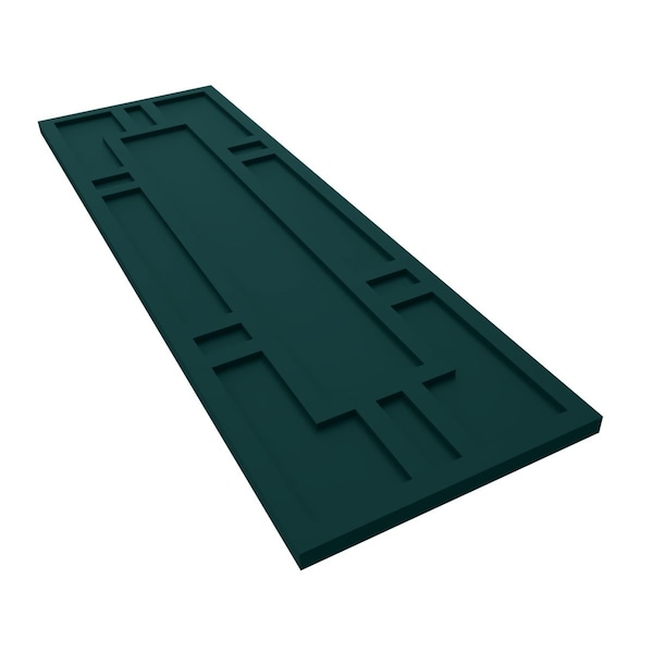 Ekena Millwork True Fit PVC Hastings Fixed Mount Shutters, Thermal Green, 12W x 53H, PR - TFP001HS12X053FG