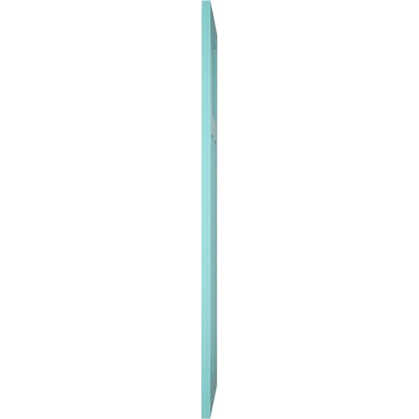 Ekena Millwork True Fit PVC San Antonio Mission Style Fixed Mount Shutters, Pure Turquoise, 18W x 72H, PR - TFP001ST18X072PT