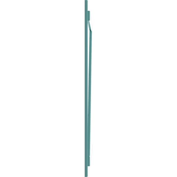 Ekena Millwork True Fit PVC, Four Board Joined Board-n-Batten Shutters w/Z-Bar, Pure Turquoise , 21 1/2W x 40H, PR - TFP102BBF21X040PT
