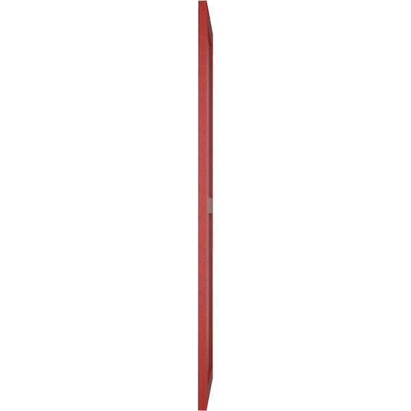 Ekena Millwork True Fit PVC Farmhouse/Flat Panel Combination Fixed Mount Shutters, Fire Red, 12W x 78H, PR - TFP101FC12X078BR