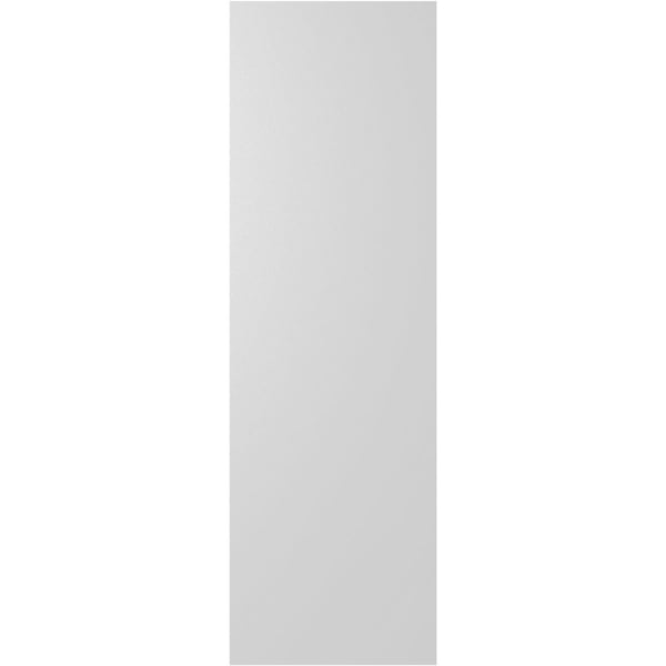 Ekena Millwork True Fit PVC Farmhouse/Flat Panel Combination Fixed Mount Shutters, Burnt Toffee, 18W x 59H, PR - TFP101FC18X059BT