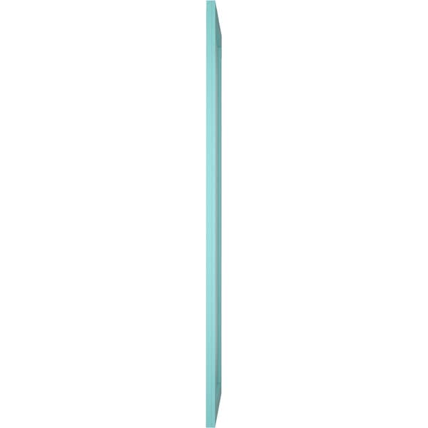 Ekena Millwork True Fit PVC Single Panel Herringbone Modern Style Fixed Mount Shutters, Pure Turquoise, 15"W x 62"H - TFP001HB15X062PT