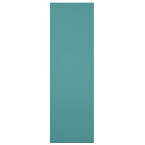 Ekena Millwork True Fit PVC Single Panel Herringbone Modern Style Fixed Mount Shutters, Pure Turquoise, 15"W x 62"H - TFP001HB15X062PT