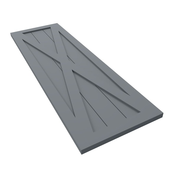Ekena Millwork True Fit PVC Single X-Board Farmhouse Fixed Mount Shutters, Ocean Swell, 18W x 43H, PR - TFP001FH18X043CH