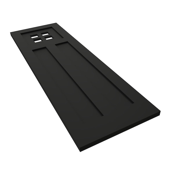 Ekena Millwork True Fit PVC San Antonio Mission Style Fixed Mount Shutters, Black, 18W x 70H, PR - TFP001ST18X070BL