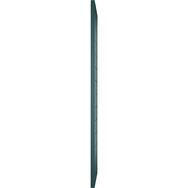Ekena Millwork True Fit PVC Horizontal Slat Framed Modern Style Fixed Mount Shutters, Thermal Green, 12W x 30H, PR - TFP001HF12X030FG