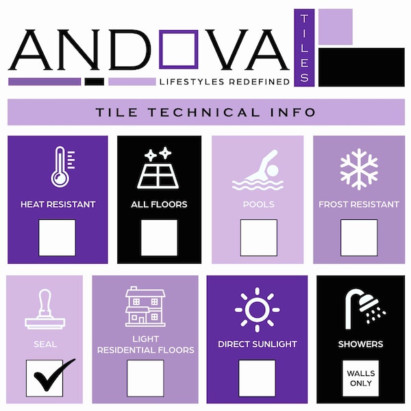 Andova Tiles ANDOVA TILES Novo 2" x 2" Beveled Glass Grid Mosaic Wall Tile - ANDNOV113