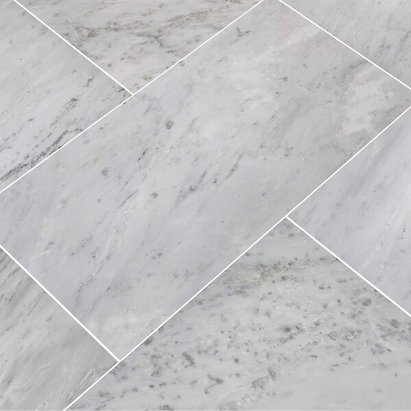 Msi Arabescato Carrara 12 In. X 24 In. Polished Marble Floor And Wall Tile, 5PK - ZOR-NS-0031