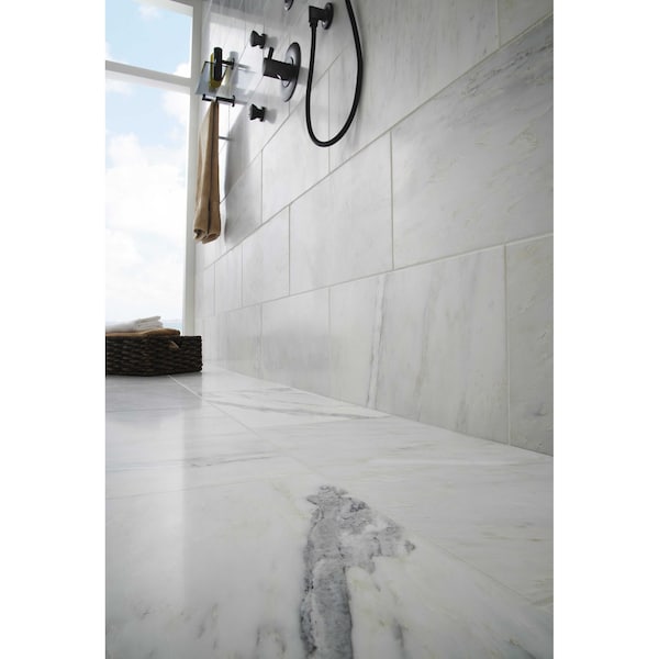 Msi Arabescato Carrara 12 In. X 24 In. Polished Marble Floor And Wall Tile, 5PK - ZOR-NS-0031