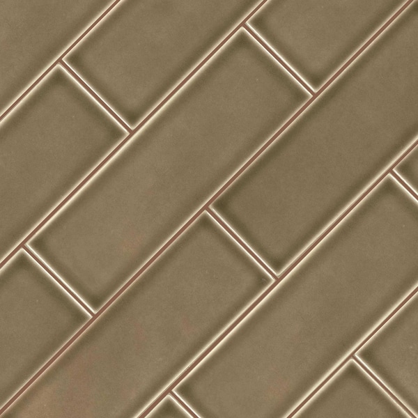 Msi Artisan Taupe 4 In. X 12 In. Glossy Ceramic Brown Subway Tile, 15PK - ZOR-MD-T-0129