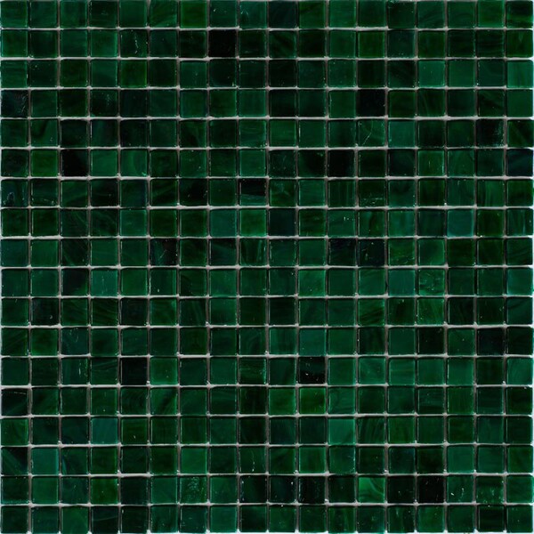 Apollo Tile Skosh 11.6inx11.6in Glossy Bottle Green Glass Mosaic Wall and Floor Tile 18.69 sqft/case, 20PK - APLNB88GN439A